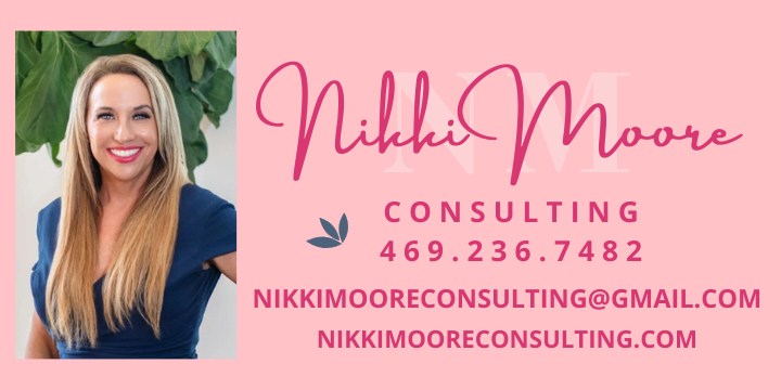 Nikki Moore Consulting logo featuring Nikki Moore, business consultant and AI visibility strategist in McKinney, Texas